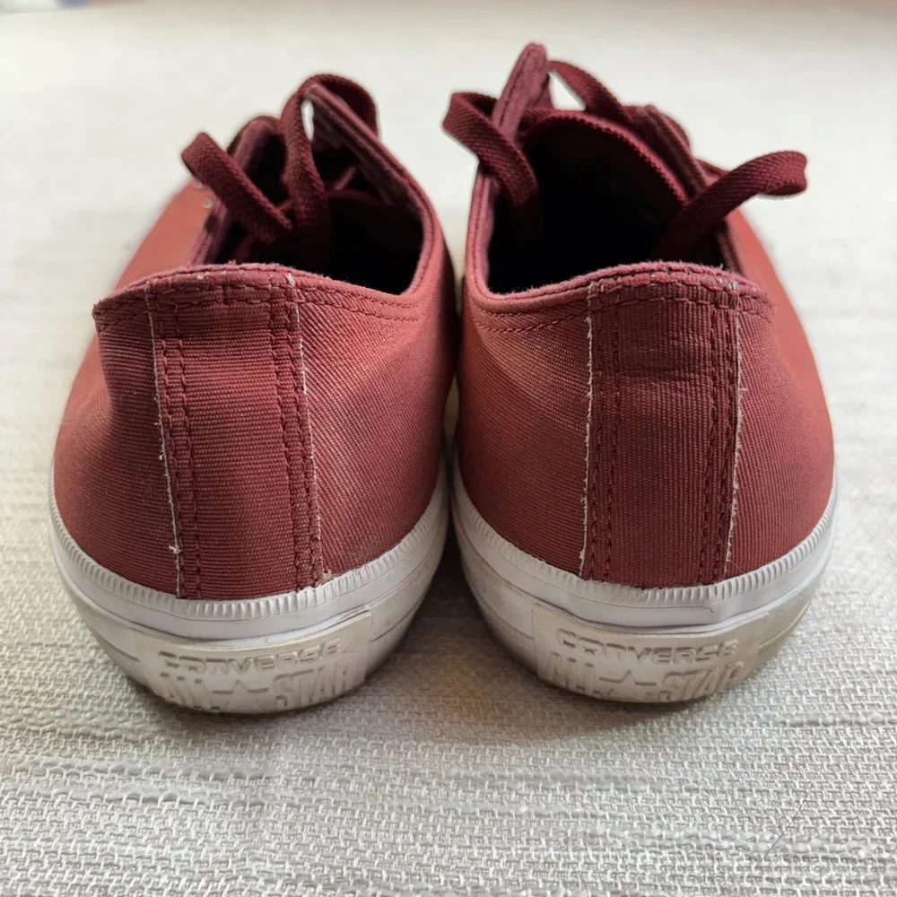 Converse Chuck Taylor All Star Low Top Sneakers Burgundy Red Canvas Men's 8.5 - Picture 3 of 9